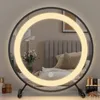 Compact Mirrors 3 Color Lightling Cosmetic Decorative Mirror Nordic Makeup Light Smart Home Mirror Vanity Table Espejo Pared Home Decoration 231102