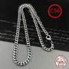C56 S925 Sterling Silver Necklace Personalized Smooth Cross Punk Style Hip Hop Bold Vintage Chain Jewelry Gift for Lovers