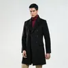 Manteau en laine pour hommes, sur mesure, mode britannique, S-6XL, russe, double boutonnage, trench-coat bleu lac, 231101