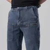 Pantaloni da uomo 2023 Nuova Primavera Autunno Jeans da uomo Vintage Blu Tinta unita Elastico Classico Jeans Uomo Slim Moda Pantaloni in denim Maschio 28-38 J231102