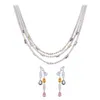 Necklace Earrings Set Earring Multilayer Choker Colorful Fashion Dainty For Women Beach Anniversary