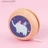 Yoyo Children Yoyo Ball Cute Animal Prints Wooden Yoyo Toys Elephant Dinosaur Rabbit Toys Kids Yo-Yo Creative Toys for ChildrenL231102