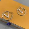 Nova moda esmalte alfabeto hoop brincos feminino 18k ouro prata marca designer brincos presente jóias de alta qualidade com caixa