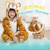 Pyjamas Animal Panda Onesie Kigurumi Pyjamas pour enfants Tigre Licorne Costumes Bébé Garçon Fille Combinaison Flanelle Salopette d'hiver pour enfants 231101