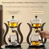 Zestawy herbaciarskie szkło picie magnetyczne automatyczne automatyczne rozrywki na wodę obrotowy zestaw okładki miski herbata kungfu leniwa z