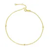 Anklets NYMPH Genuine 18K Gold Anklet Pure AU750 Yellow White Rose Gold Fine Jewelry for Women Luxury Gift J500 231102