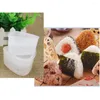 Conjuntos de louça 4 Pcs Sushi Mold Maker Triângulo Silicone Moldes Arroz Criança Para Gelatinas