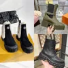 Ruby Flat Ankle Boot mujer Gamuza de cuero de becerro botas de piel de oveja diseñador Luxury Laureate Platform Desert Boot zapatos Moda Versátil Record Chelsea Boot