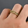 Wholesale Trendy 6mm Stainless Steel Rotating chain Spinner rings wedding Engagement tail ring for men women