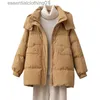 Women's Down Parkas 2023 New Women White Down jacket Ladies Autumn and Winter Warm Coats Casual Hooded Loose Outwear Fe L231102