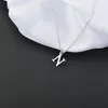 Pendant Necklaces Silver Color AZ English Alphabet Letter Pendants For Women Metal Jewelry Simple Initial Chain Choker Collares 231101