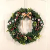 Decorative Flowers Classic Christmas Wreaths Door Hanging Decorations Garland For Home Decor Holiday Festive Party Supplies