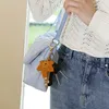 Bohemian Handmade Maple Leaf Tassel Keychain hand Woven bag pendant keyring Boho Tassel Keychains