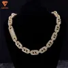2023 Cuban Link Chain Wholesale Hip Hop Odm Custom High Quality Moissanite Diamond Necklace for Men