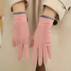Damen-Designer-Handschuh, Winter-Touchscreen-Handschuhe, Plüsch- und dicke Fäustlinge für Männer und Mädchen, rutschfeste Touch-Strickhandschuhe aus reiner Wolle für Mädchen, warm halten, Geschenk
