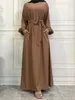 Roupas étnicas Plain Abaya Dubai Muçulmano Hijab Vestido Elástico Manga Básica Fechada Abayas para Mulheres Turquia Ramadan Islâmico Kaftan Robe