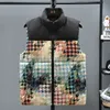 Gilet da uomo 3686 Gilet invernale vintage Cappotto da uomo Giù in cotone Slim stampato Giacca senza maniche caldo Gilet con cerniera spessa Plus Size 4XL 5XL 231102