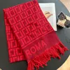 Designer sjaal luxe sjaal voor dames herfst winter wol katoen warme sjaal trouwdatum outdoor Travel Letters Sjaals