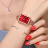 Нарученные часы модные квадратные дамы Quartz Watch Женщина INS Wind Light Luxury Yolako Retro маленькая тарелка сетка сетка ремень