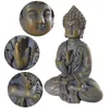 Decorative Figurines Stone Color Thailand Buddha Statue Ornaments Resin Home Zen Garden Decoration Meditation Sculpture Feng Shui 2#