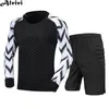 Other Sporting Goods Kids Boys Soccer Goalkeeper Outfit Football Basketball Game Training Uniform Long Sleeve Soft Padded Top with Shorts Sportswear 231102