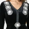 Roupas étnicas Veludo Lantejoulas Vestido de Noite Mulheres Dashiki Roupas Africanas Robe Marocaine Luxo Dubai Kaftan Abaya Muçulmano Vetement