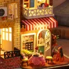 Doll House Accessories Dollhouse Book Nook Diy Miniature Kit Library Building Model Tiny Furniture Wood Toys Christmas Gift 231102