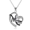 Diamond Heart Pendant Necklaces Alloy MOM Peach Heart Necklace Mother's Day Gift Fashion Jewelry Accessories