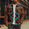 Erkek Ceketler Moda Ekose Baskı Patchwork Erkek Ceket Sonbahar Vintage Breated Yaka Kurtarıcı Erkekler için Günlük Dış Giyim Sokak Giysesi