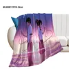 Blankets Anime Your Name Flannel Blanket Personalized Po Gift DIY Home Leisure Sofa Outdoor Portable Warm Bedding