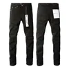 Purple Jeans Men Jeans Designer Jeans Jeans Mens Shinny Jeans Luxury Designer Джинсовые брюки. Столденные разорванные байкер Black Blue Gean Slim Fit Motorcycle P2