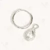 Edelsteen delicaat geen piercing strass peergeslepen kristallen bezel setting hoepels hanger 925s moissanite