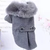 Dog Apparel Winter Dog Clothes Pet Cat fur collar Jacket Coat Sweater Warm Padded Puppy Apparel for Small Medium Dogs Pets 231101