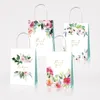 Gift Wrap BD032 12st Sweet Wedding Rose Flower Birthday Party Portable Souvenir Candy Packing Tote Paper Bags Baby S