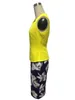 カジュアルドレスサマードレス女性プラスサイズのノースリーブプリントシャツオフィスレディコスチュームセットレッドブラックピンクの服20231
