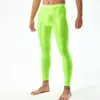 Calças masculinas brilhantes cetim leggings homem ginásio cintura alta magro sheer sexy suave yoga ver através de calças esportivas calças masculinas