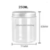 Storage Bottles Jars Bouteilles de stockage Sedorate 50 pcs/lot pots en plastique transparent pour animaux de compagnie avec couvercle en aluminium 250 ml conteneur de masque cosmétique Ca Dh8Py