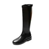 Boot's luxe mode scène discothèque robe chevalier bottes noir original chaussures en cuir dames haute botte automne hiver longue botas 231101