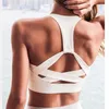 Bra White Strap Push Up Sports for Women Gym Running yoga top Athletic Vest Hollow out Sportswear Underwear 231102