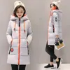 Parkas en duvet pour femmes hiver chaud mi-long coupe-vent à capuche Parka imprimé coton manteaux mode coréenne pardessus décontracté neige Casaco doudoune 231101