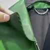 Herenjacks Lederen jas klassieke luxe groene koeienhuide kleding heren afslag kraag motorfiets herfst winterjas