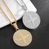 Pendant Necklaces 1PC Hip Hop Men's Cross Star Hanging Tag Necklace Fashion Personality StreetRound Long