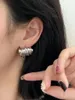 Boucles d'oreilles HUANZHI en forme de coquille multicouche irrégulière pour femmes filles mode personnalité géométrique fête bijoux en métal cadeaux