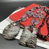 Colares pingentes multicolor acrílico frisado para mulheres 2023 moda coreana longa geometria colar feminino charme jóias presentes