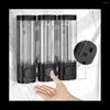 Liquid Soap Dispenser 3-In-1 Room Wall Mounted Bathroom Shower Pump And Organizer - Can Be Used For Shampoo Conditioner A