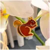 V Gold Plated Mijin Squirrel Animal Breast Needle Vanly Cleefly Lucky Childr