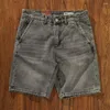 Short pour homme authentique Amica Kashy en denim coupe slim avec moustaches et ourlet effiloché pour homme