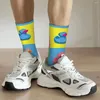 Skarpetki męskie Happy Art vintage gumowe kaczki w stylu ulicznym Casual Crew Sock Sock Prezent Wydrukowano