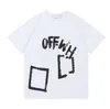 OffS Men's T-shirts Offs White Tees Arrow Summer Finger Loose Casual Short Sleeve T-shirt for Men and Women Printed Letter x on the Back Print Oversize White