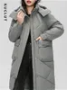 女性のための女性のダウンパーカスクックルートポケット2023冬2023年冬の特大の大きさの厚い暖かいコートはフードでカジュアルになります231101